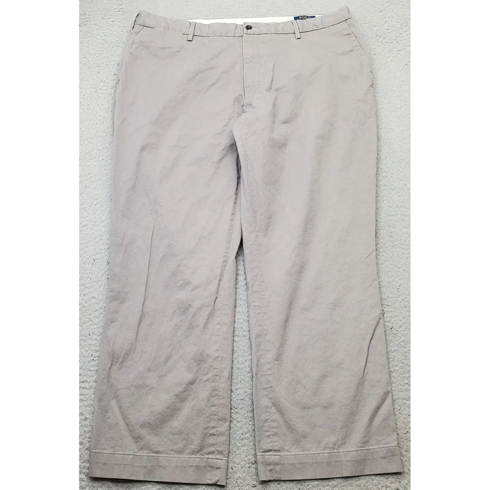 Polo Ralph Lauren Chino Pants Mens 40/30 Gray Stretch Classic Fit Straight Leg